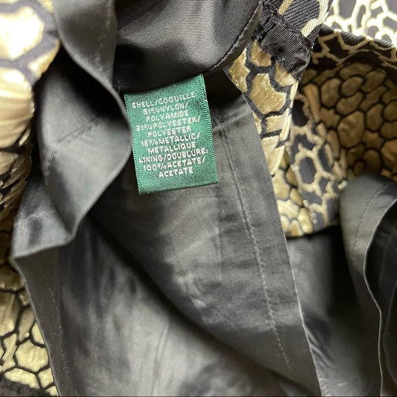 Lauren Ralph Lauren metallic geometric print cocktail dress - like new! - Picture 8 of 9